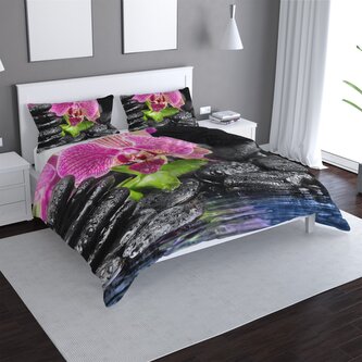 Povlečení Orchidej na kamenech: 140x200 / 90x70