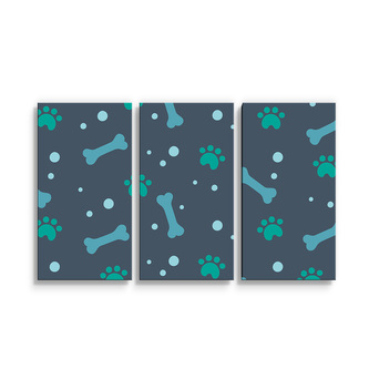 Obraz - 3-dílný Kostičky: 120x80 cm