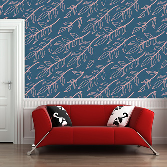 Tapeta Růžové malované lístky: 125x75 cm Tapeta Růžové malované lístky: 125x75 cm