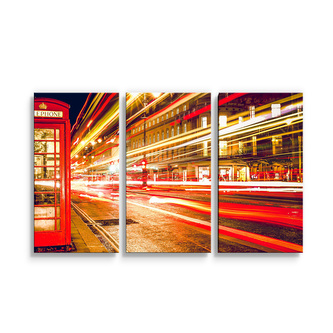 Obraz - 3-dílný Noční Londýn: 120x80 cm