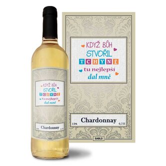 Bílé víno Když Bůh stvořil tchyně tu nejlepší dal mně: 0,75 l 