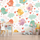 Tapeta Oblak s ptáčky: 208x125 cm