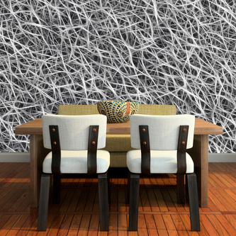 Tapeta Bílá vlákna: 125x75 cm