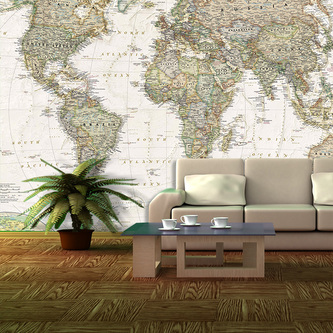 Tapeta Mapa světa: 125x75 cm