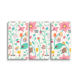 Obraz - 3-dílný Malování: 120x80 cm