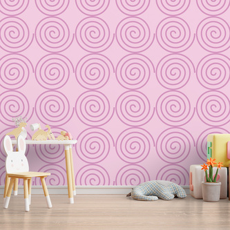 Tapeta Růžové spirály: 336x220 cm