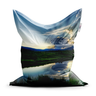 Sedací vak Mrak nad řekou: 150x100 cm Sedací vak Mrak nad řekou: 150x100 cm