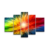 Obraz - 5-dílný Barevná exploze: 125x90 cm