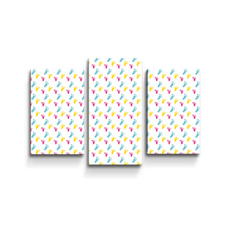 Obraz - 3-dílný Obtisk nožiček: 75x50 cm Obraz - 3-dílný Obtisk nožiček: 75x50 cm