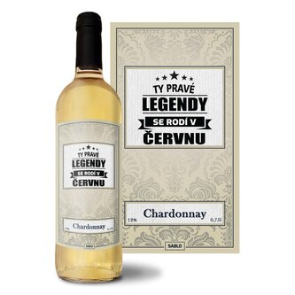 Bílé víno Ty pravé legendy se rodí v červnu: 0,75 l 