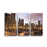 Obraz - 3-dílný Městský přístav: 120x80 cm