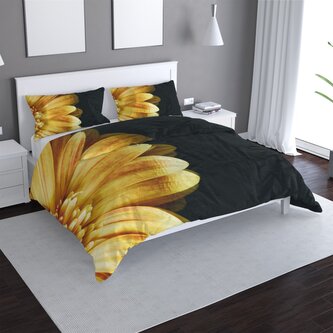Povlečení žlutá gerbera: 140x220 / 90x70 Povlečení žlutá gerbera: 140x220 / 90x70