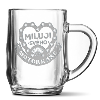 Půllitr Miluji svého motorkáře: 0,5