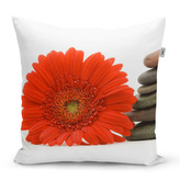 Polštář Gerbera s kameny: 60x60 cm