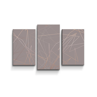 Obraz - 3-dílný Trojúhelníková abstrakce: 75x50 cm