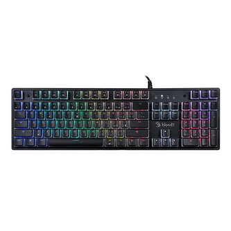 A4tech Bloody S510R podsvícená mechanická herní klávesnice, Blue Switch, pudding, USB, CZ,  černá