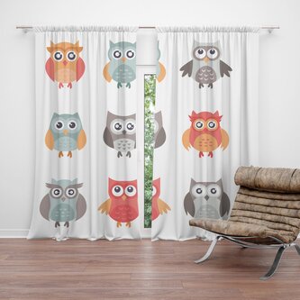 Závěs Sovy 2: 2ks 140x250cm