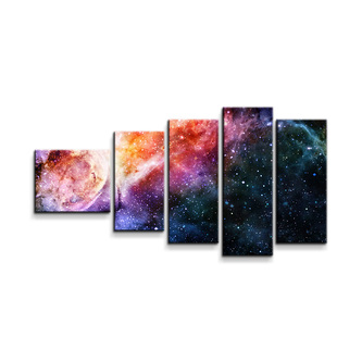 Obraz - 5-dílný Vesmírná záře: 100x60 cm
