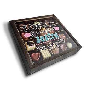 Pralinky Tohle je ta nejlepší sestra na světě: 20 ks pralinek