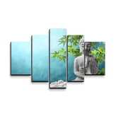 Obraz - 5-dílný Buddha: 125x90 cm