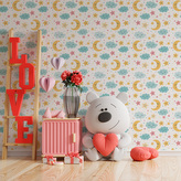 Tapeta Měsíc a modré mráčky: 336x220 cm