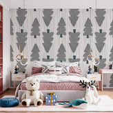 Tapeta Šedé stromky: 208x125 cm