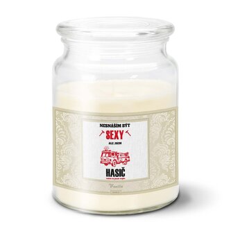 Svíčka Nesnáším být sexy, ale jsem hasič: 500 g
