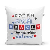 Polštář Když Bůh stvořil bráchy: 40x40 cm