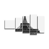 Obraz - 5-dílný Eiffel Tower 4: 100x60 cm
