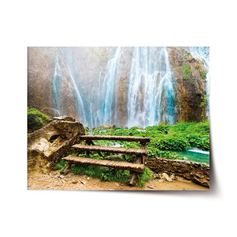 Plakát Posezení u vodopádu: 90x60 cm