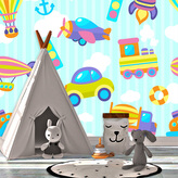 Tapeta Autíčka: 125x75 cm