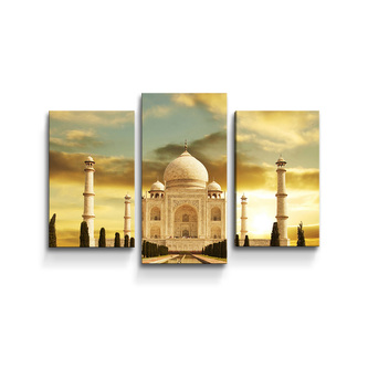 Obraz - 3-dílný Taj Mahal: 75x50 cm