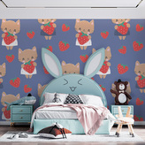 Tapeta Kočičky s jahodami: 336x220 cm