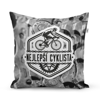 Polštář Nejlepší cyklista: 40x40 cm