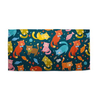 Ručník Kočky s rybkami: 70x140 cm