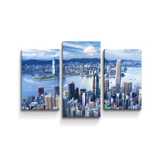 Obraz - 3-dílný Město s mrakodrapy: 75x50 cm