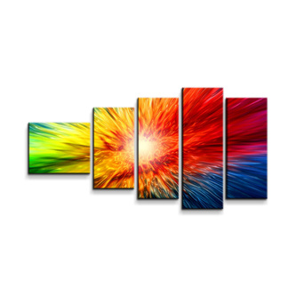 Obraz - 5-dílný Barevná exploze: 100x60 cm