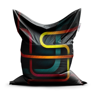 Sedací vak Barevné klikyháky: 150x100 cm