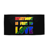 Ručník Everybody is free to love: 70x140 cm