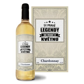 Bílé víno Ty pravé legendy se rodí v květnu: 0,75 l 