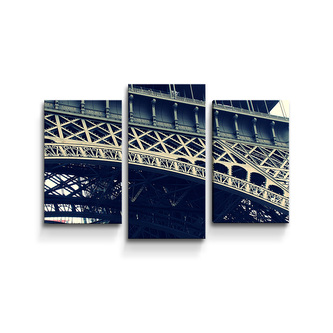 Obraz - 3-dílný Eiffel Tower: 75x50 cm Obraz - 3-dílný Eiffel Tower: 75x50 cm