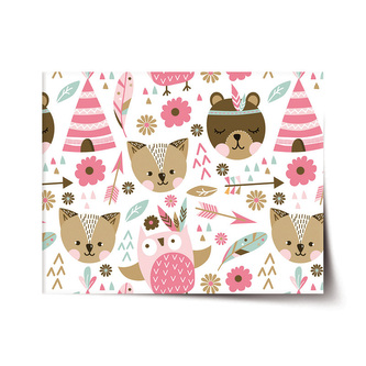 Plakát Lesní zvířátka: 90x60 cm Plakát Lesní zvířátka: 90x60 cm