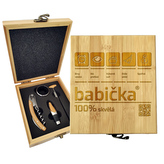 Dárková sada na víno Babička: 147×168×49 mm