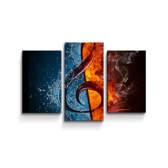 Obraz - 3-dílný Ohnivý klíč: 75x50 cm Obraz - 3-dílný Ohnivý klíč: 75x50 cm