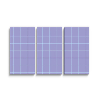 Obraz - 3-dílný Čtvercový vzor fialové: 120x80 cm Obraz - 3-dílný Čtvercový vzor fialové: 120x80 cm