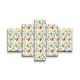 Obraz - 5-dílný Dětské obrázky: 125x90 cm