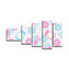 Obraz - 5-dílný Roztomilí ptáčci: 100x60 cm