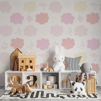 Tapeta Barevné obláčky: 208x125 cm Tapeta Barevné obláčky: 208x125 cm