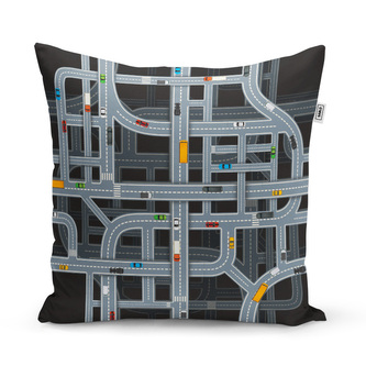 Polštář Dětská autodráha: 60x60 cm Polštář Dětská autodráha: 60x60 cm