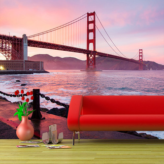 Tapeta Golden Gate: 208x125 cm Tapeta Golden Gate: 208x125 cm